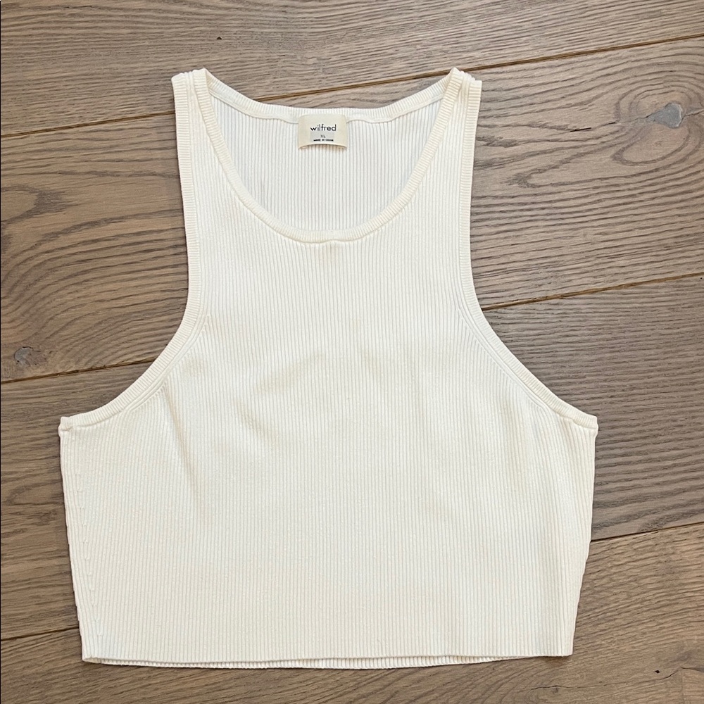 Wilfred Ivory Ribbed Tank Top